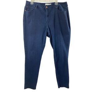 EST 1946 Denim Jeans Women Plus Size 18W Classic Skinny Dark Wash Stretch Indigo